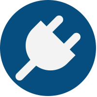 Dark Blue Cord Plug Electricity