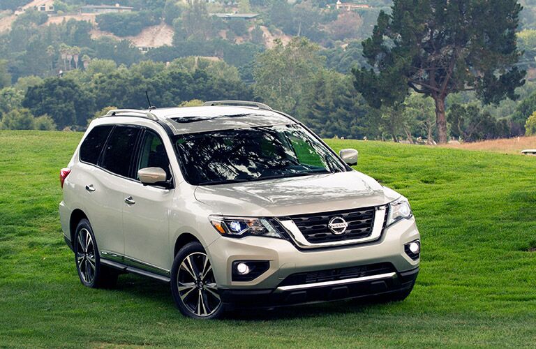 2018 Nissan Pathfinder parked on grass