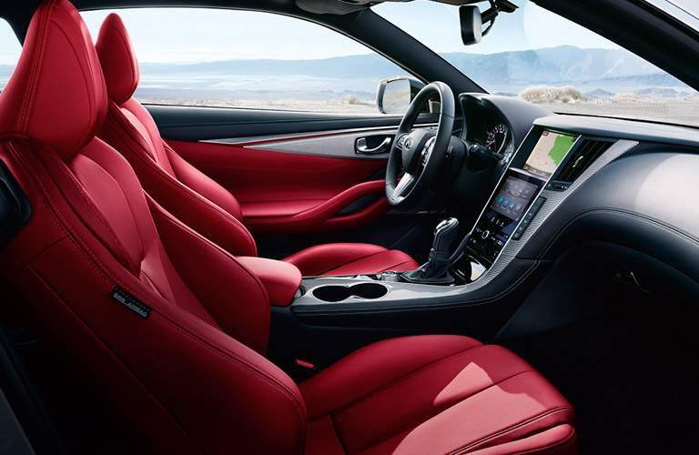infiniti q60 red front seats