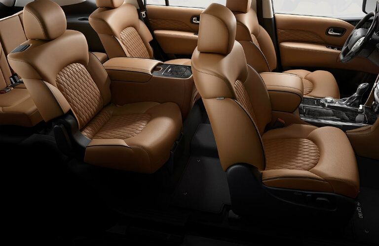 Interior view of the entire interior of the 2019 INFINITI QX80