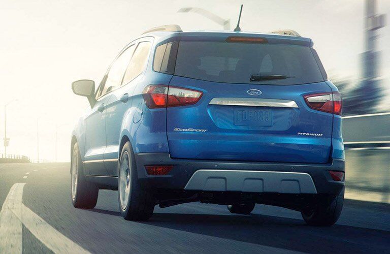blue 2018 Ford EcoSport rear end design