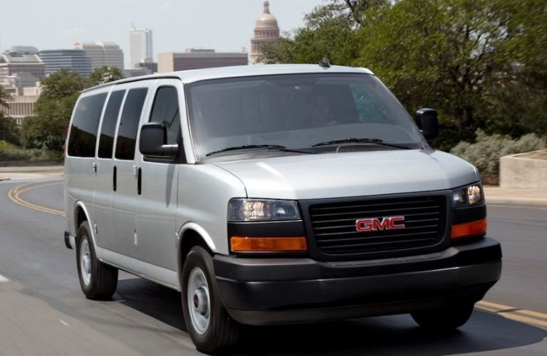 2019 GMC Savana Passenger Van driving on road