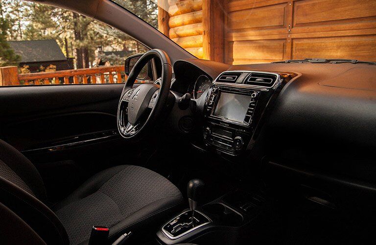 interior and dash of mitsubishi mirage