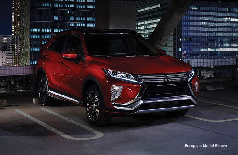Front/side profile of red 2018 Mitsubishi Eclipse Cross