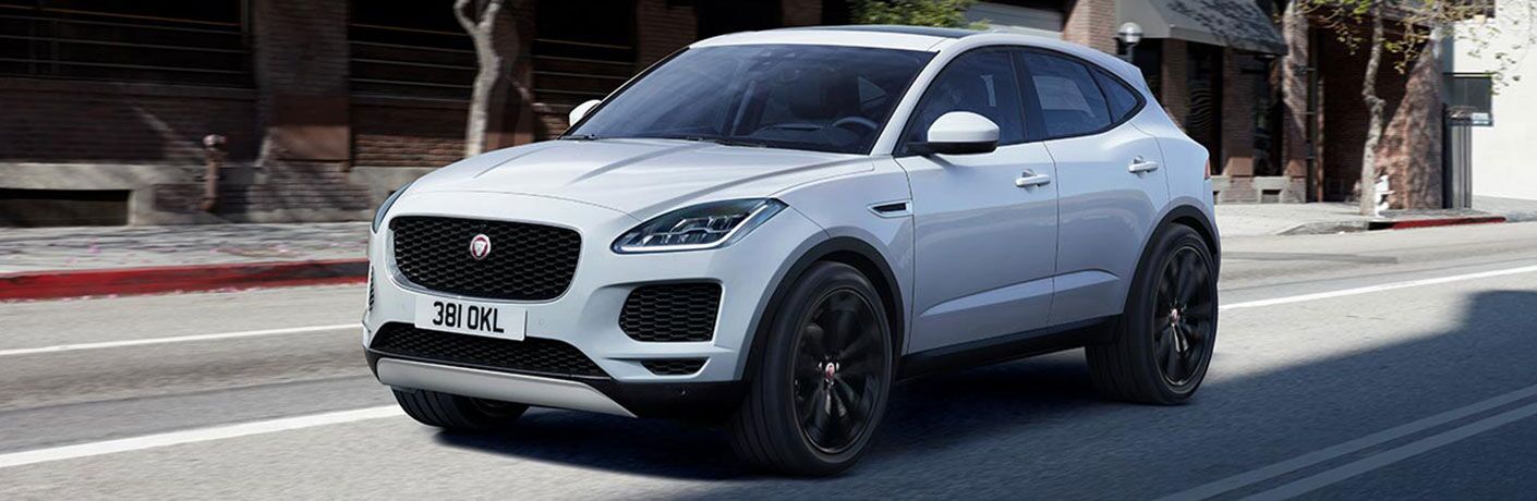 Jaguar E-Pace driving on a road