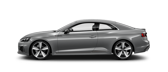 The Audi RS 5 Coupe and it's side view