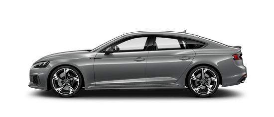 The Audi RS 5 Sportback and it's side view
