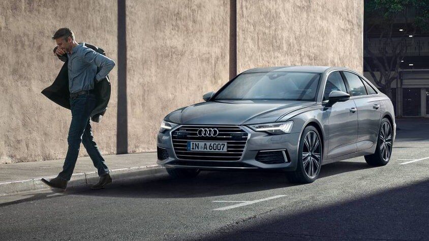 A sideways view of the New 2019 Audi A6 Sedan available in Windsor Ontario