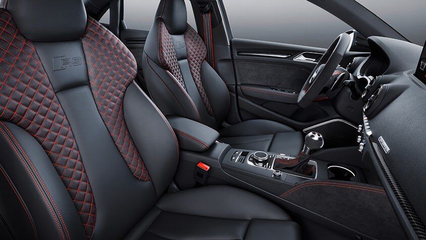 The 2019 Audi RS 3 Sedan interior view
