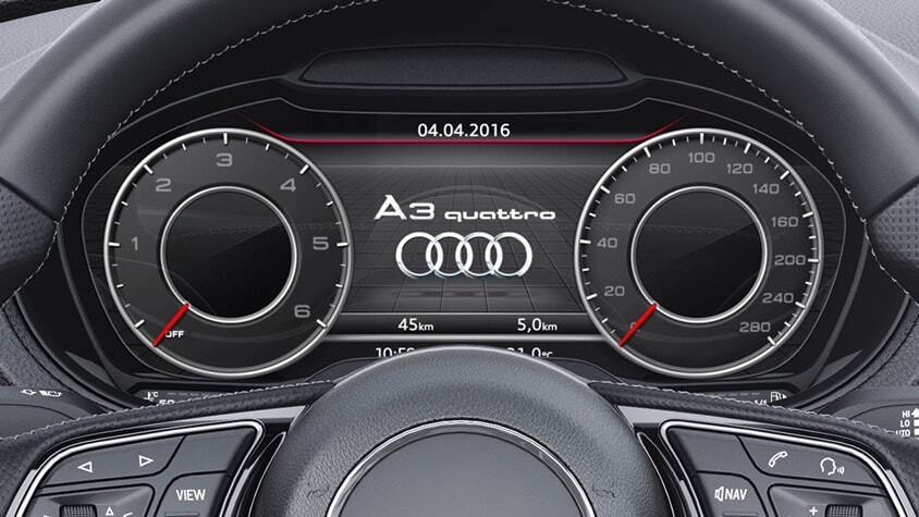 The New 2019 Audi A3 Cabriolet dashboard view