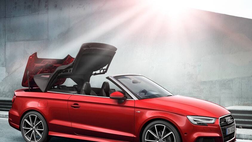 The New 2019 Audi A3 Cabriolet rooftop transition