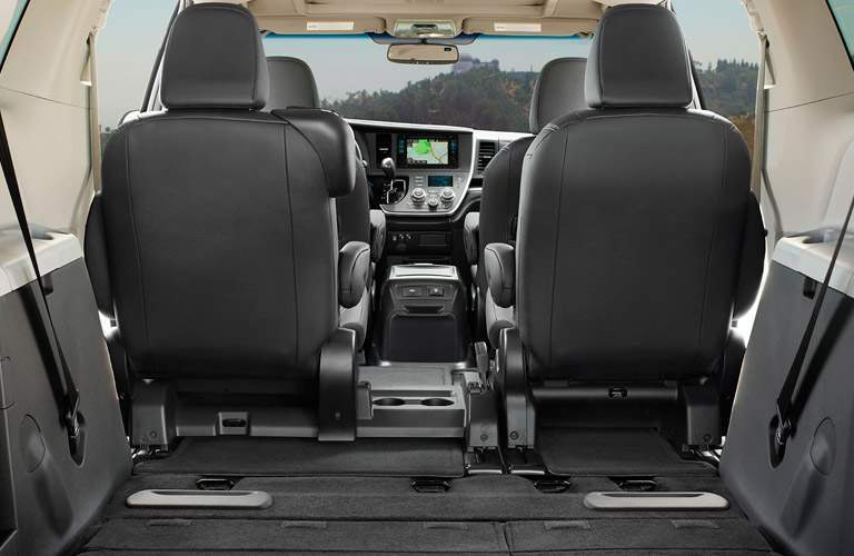 An interior view of showing how much space is available in the 2018 Sienna