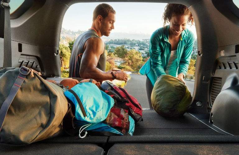 A photo of the interior of the 2018 RAV4 showing how much cargo space is available.