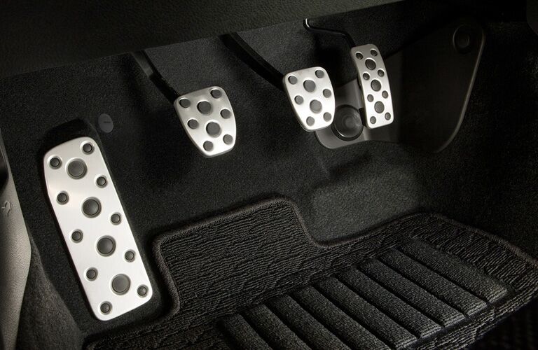 A photo of the stainless steel pedals in the 2018 Toyota 86.
