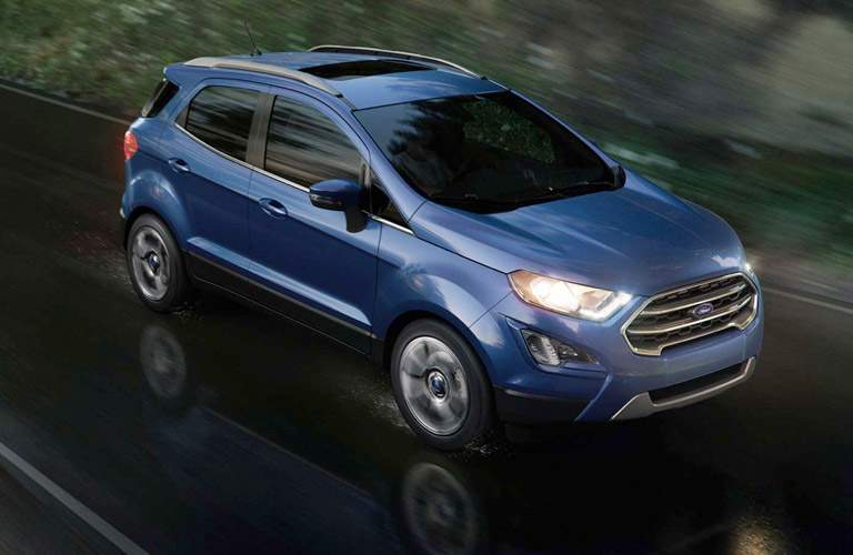 Overhead View of 2018 Ford EcoSport on a Highway