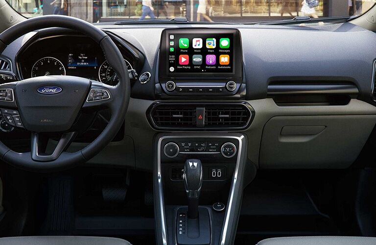 2019 Ford EcoSport Steering Wheel, Dashboard and Touchscreen Display with Apple CarPlay