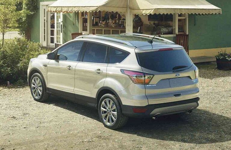 Silver 2019 Ford Escape Rear Exterior in a Driveway