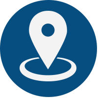 Blue and White Map Location Marker