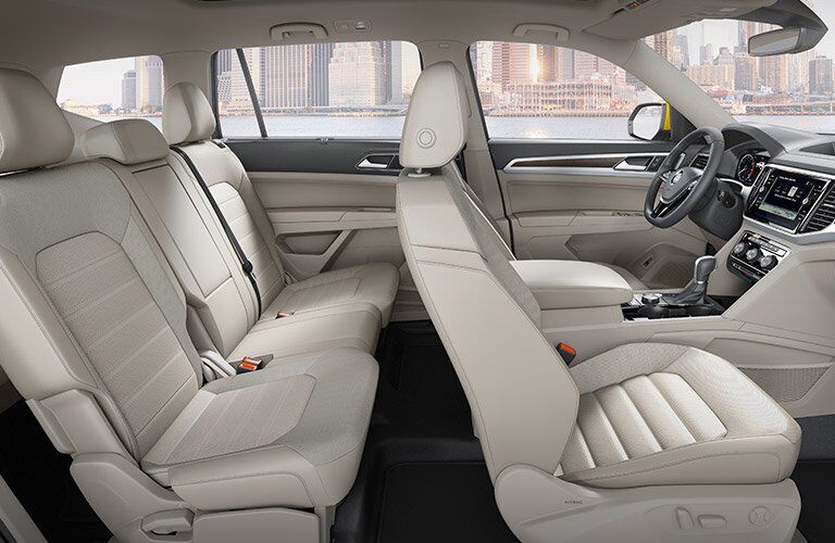Seating in the 2018 Volkswagen Atlas in Cream