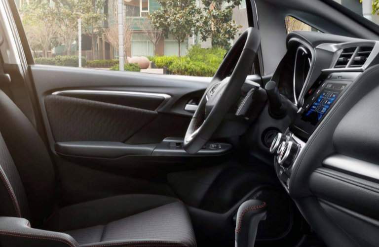 side view of the steering wheel of the 2018 Honda Fit