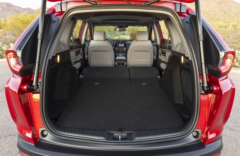 The maximum cargo area in the rear of the 2021 Honda CR-V Hybrid.