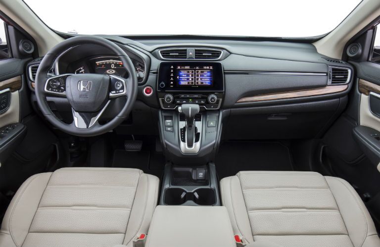 An interior photo showing the dashboard of the 2019 Honda CR-V.