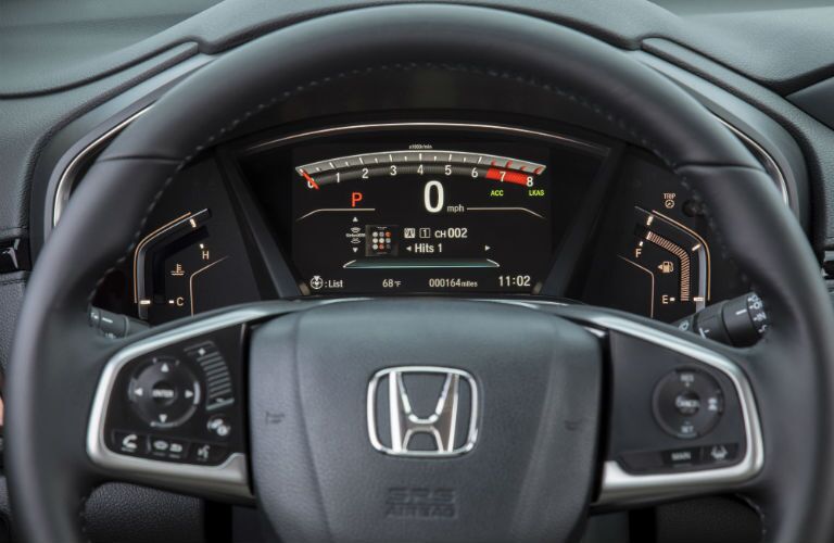 An interior photo showing the center gauge cluster in the 2019 Honda CR-V.
