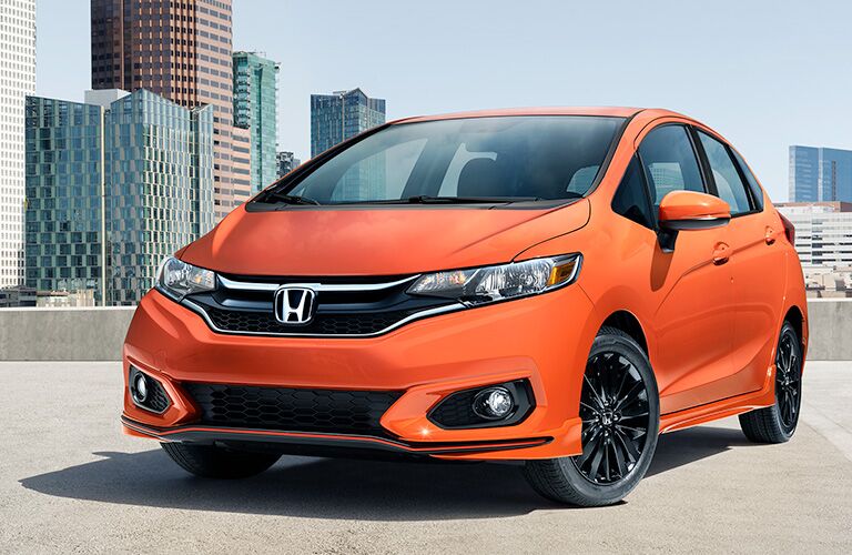 A front left quarter photo of the 2019 Honda Fit.