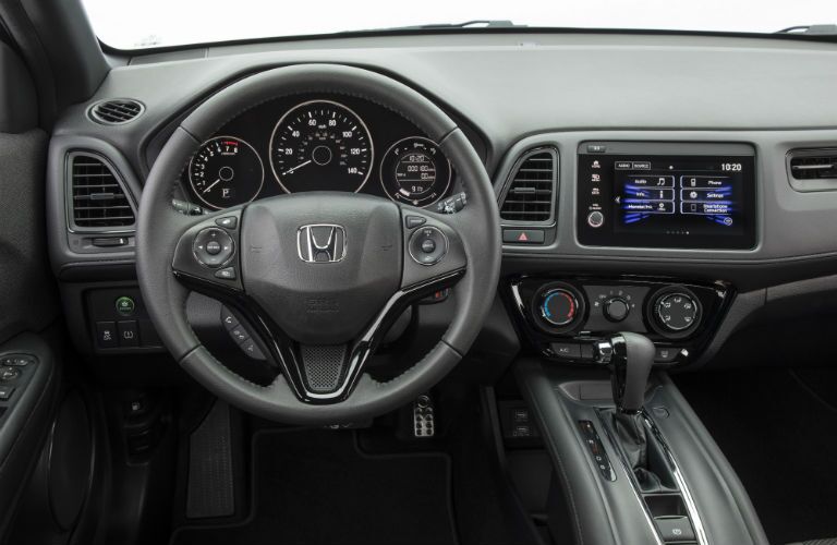A photo of the driver's cockpit in the 2021 Honda HR-V.