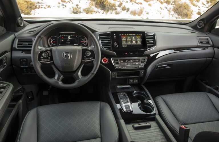 A photo of the dashboard in the 2021 Honda Passport.