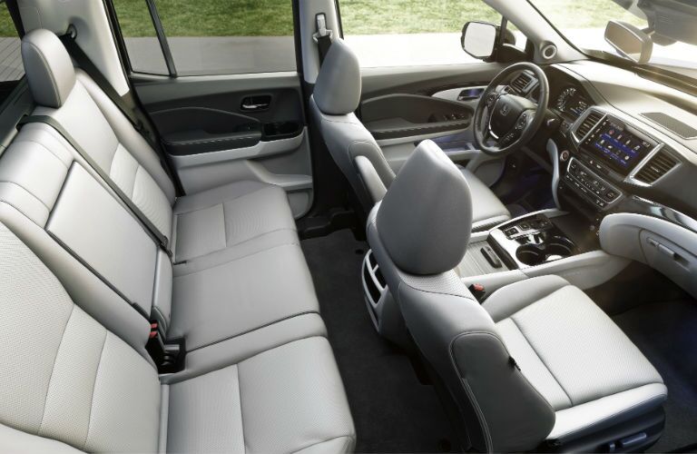 An interior photo of the seats in the 2020 Ridgeline.