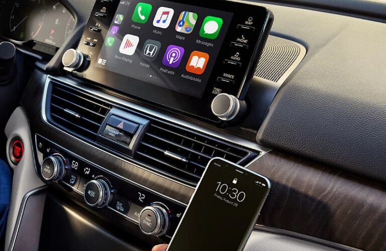 A photo of the infotainment system used in the 2021 Honda Accord.