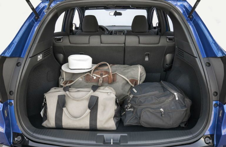 A photo of cargo in the back of the 2020 Honda HR-V.
