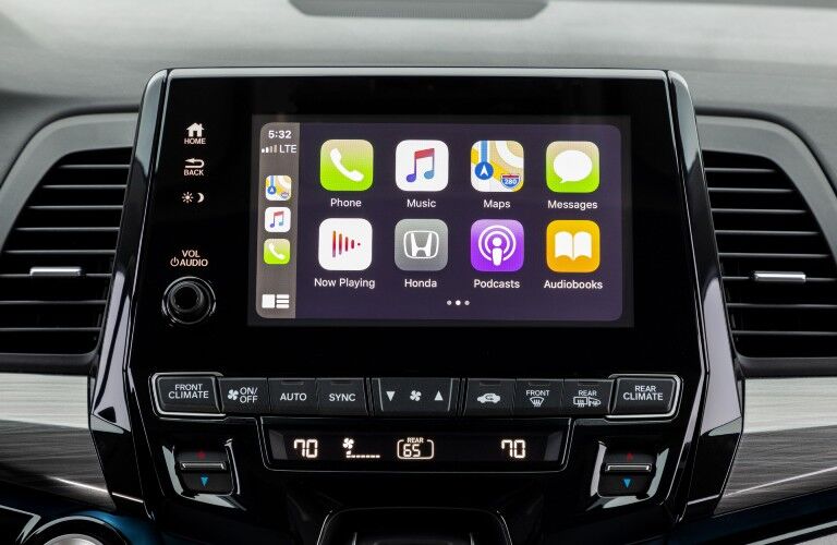 A photo of the touchscreen used by the 2022 Honda Odyssey.
