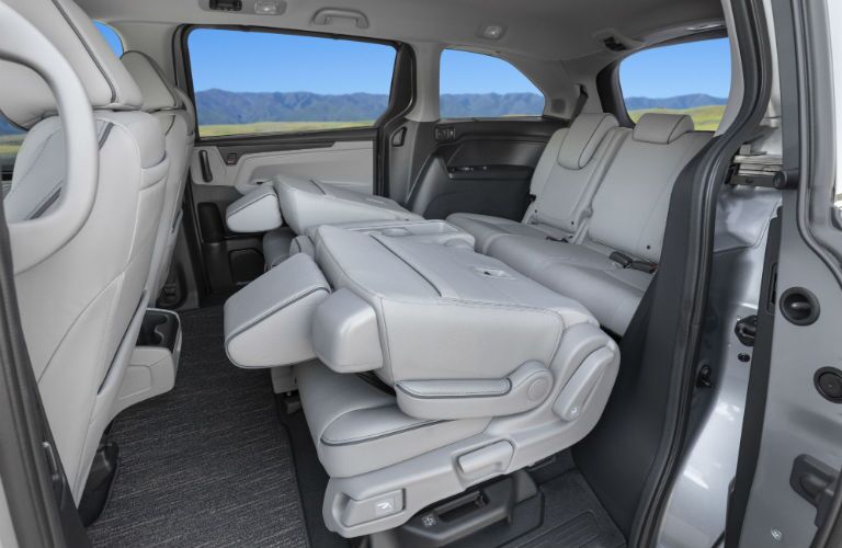 A photo of the new second row of seats available in the 2021 Honda Odyssey.