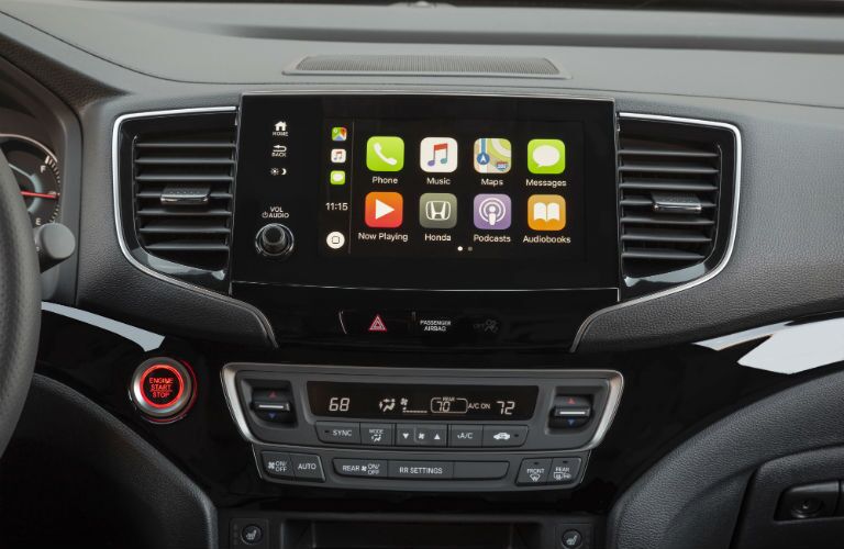 A photo of the touchscreen in the 2020 Honda Passport.