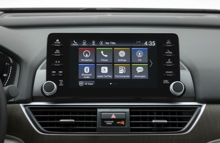 A photo of the touchscreen in the 2020 Honda Accord.