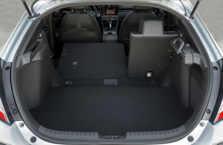 A photo of the rear cargo area in the 2020 Honda Civic Hatchback.
