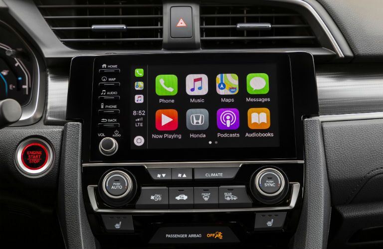 A photo of the touchscreen equipped in the 2021 Honda Civic Sedan.