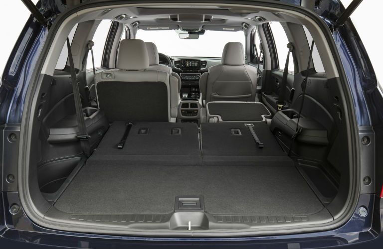 An interior photo of one of the cargo configurations in the 2020 Honda Pilot.
