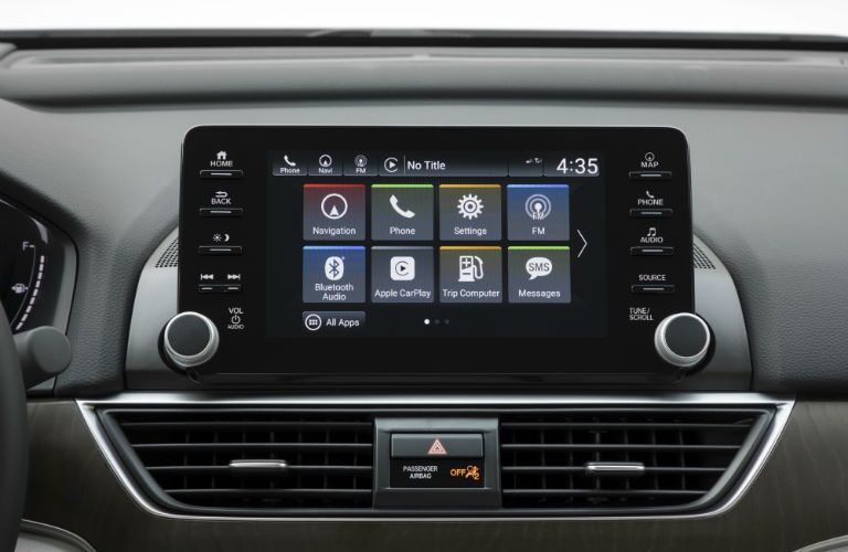 A photo of the touchscreen in the 2019 Honda Accord.
