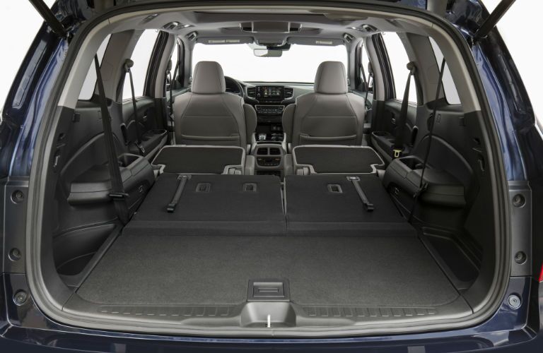 A photo of the cargo area in the 2021 Honda Pilot.