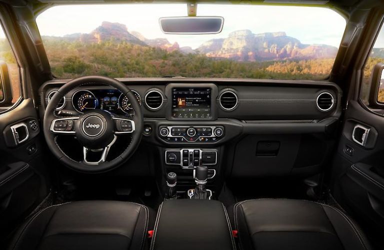 Front console of the 2023 Jeep Wrangler