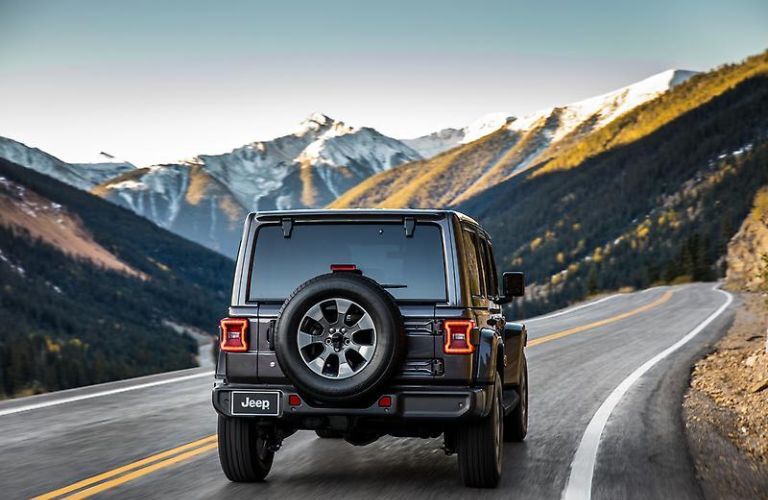 Rear view of the 2023 Jeep Wrangler