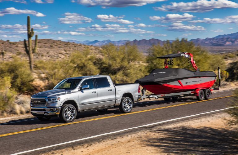 2024 Ram 1500 towing a boat