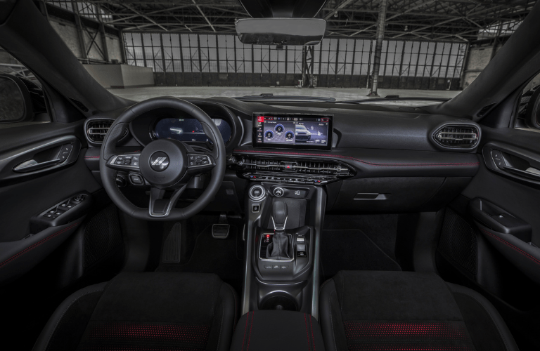 Steering wheel and dashboard of the 2024 Dodge Hornet