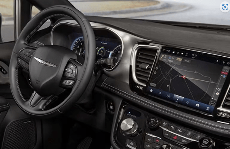 Steering wheel and dashboard of the 2025 Chrysler Pacifica