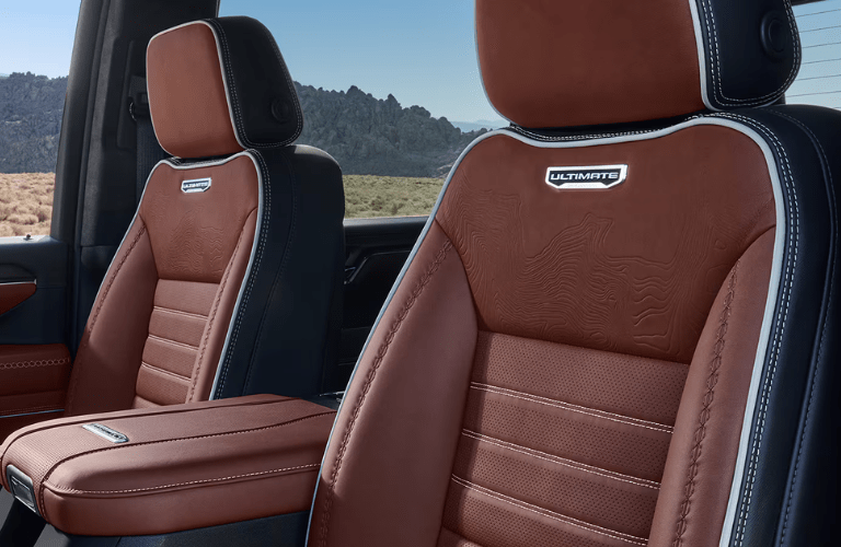 Front seats of the 2025 GMC Sierra HD