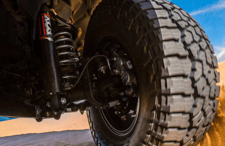 A close up of the 2025 Jeep Gladiator wheel