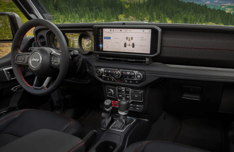 2025 Jeep Gladiator steering wheel and dashboard